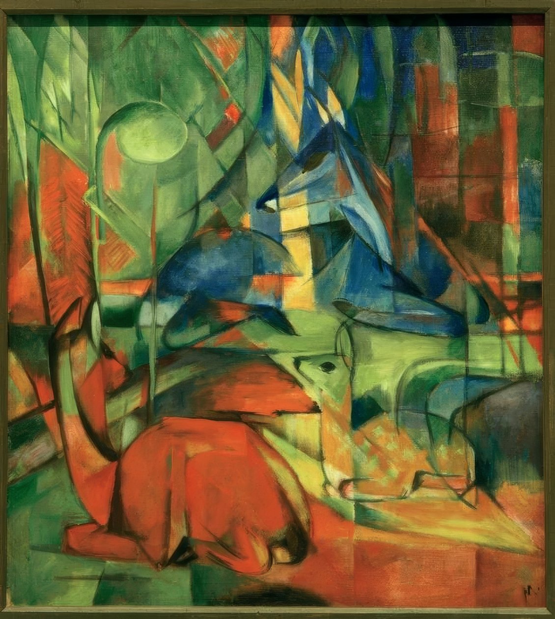 Cerfs dans la forêt II - Franz Marc
