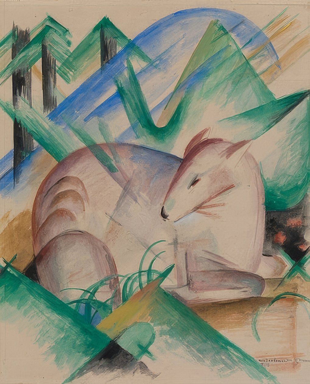 Cerf rouge - Franz Marc