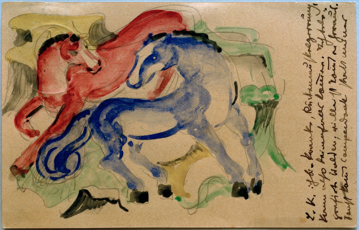 Cheval rouge et bleu - Franz Marc