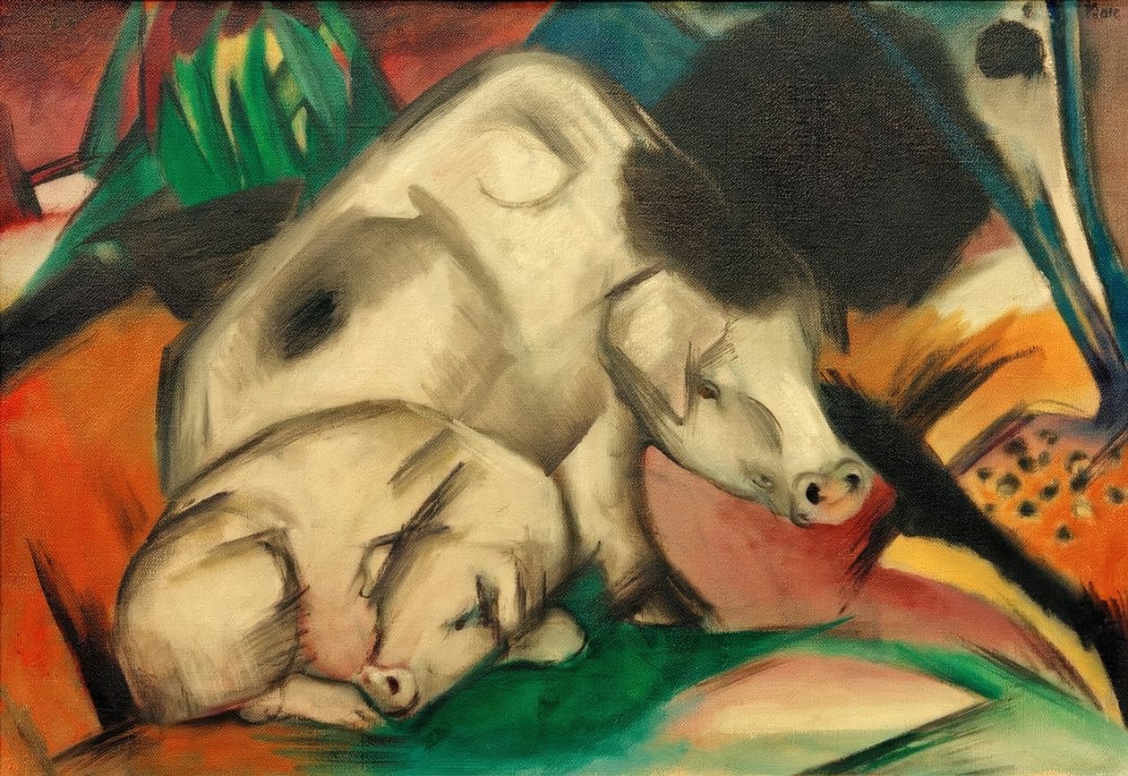 Cochons (Truie) - Franz Marc