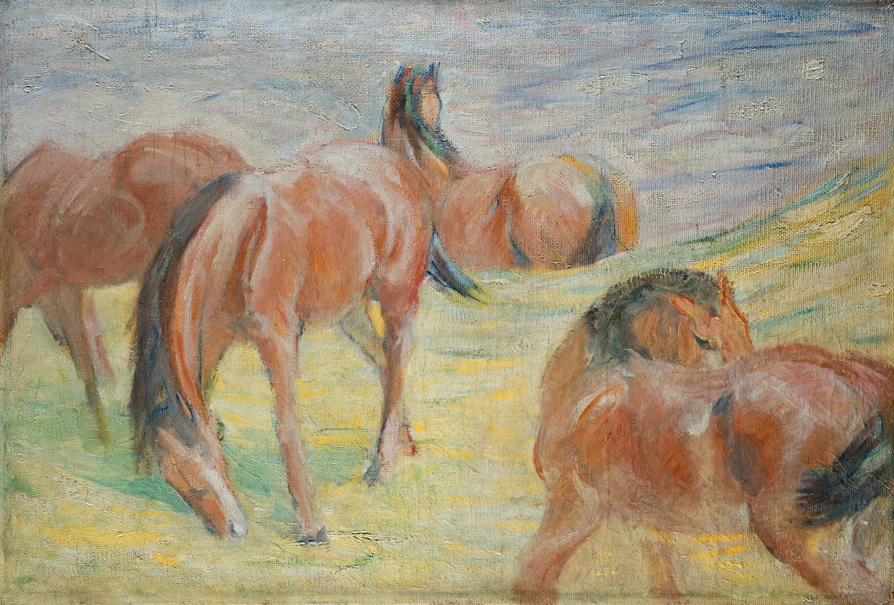 Chevaux paissant I - Franz Marc