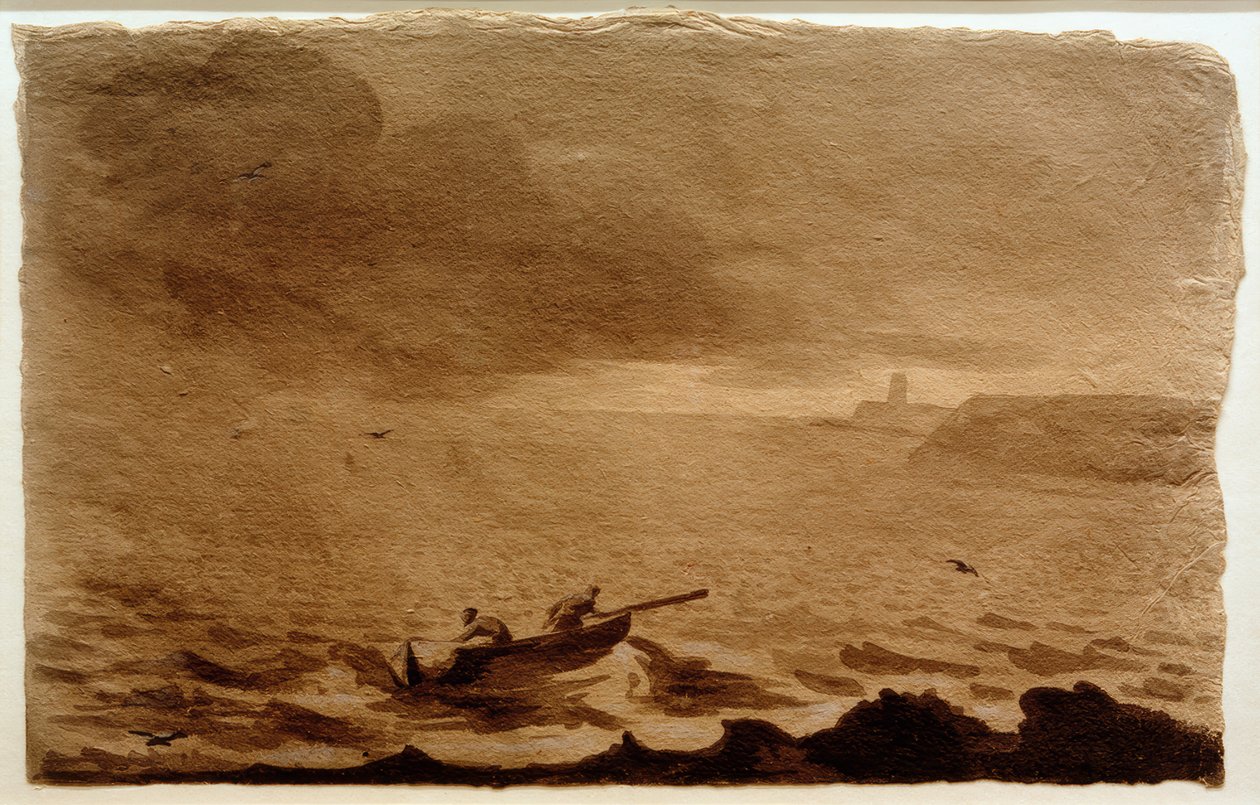 Paysage côtier avec tempête approchante - Franz Pforr