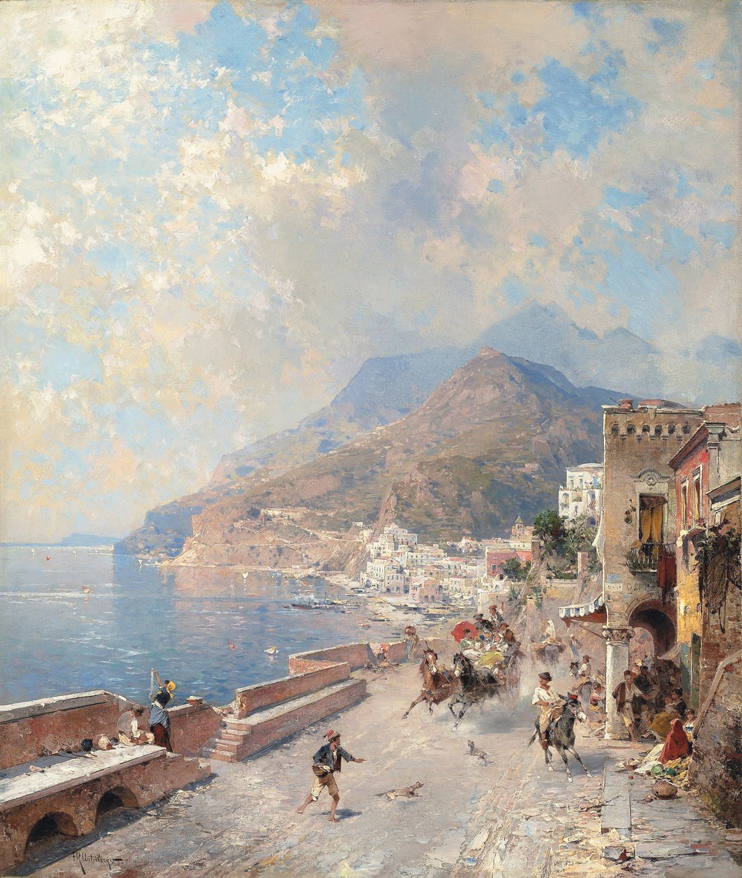 Golfe de Salerne, Amalfi - Franz Richard Unterberger