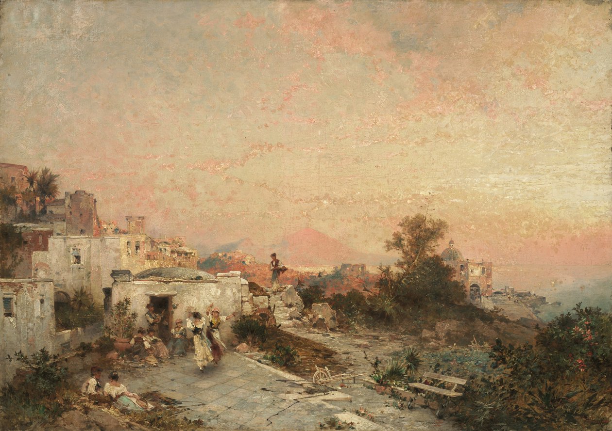 La Tarantella, Posilipo, Naples, c.1895 - Franz Richard Unterberger