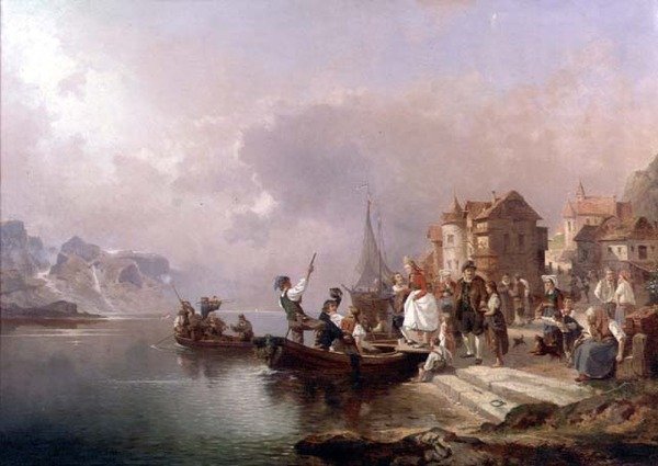 Fête de mariage norvégienne - Franz Richard Unterberger