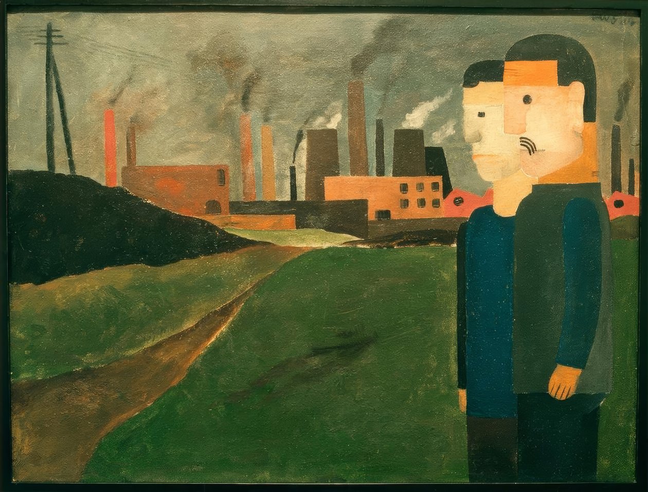 Paysage industriel avec ouvriers - Franz Wilhelm Seiwert