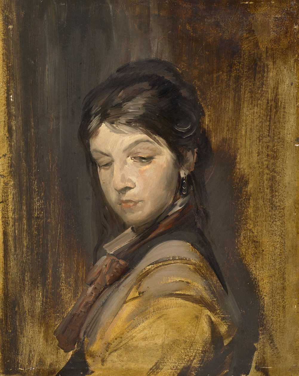 Jeune fille inconnue - Franz von Lenbach, Wilhelm Busch