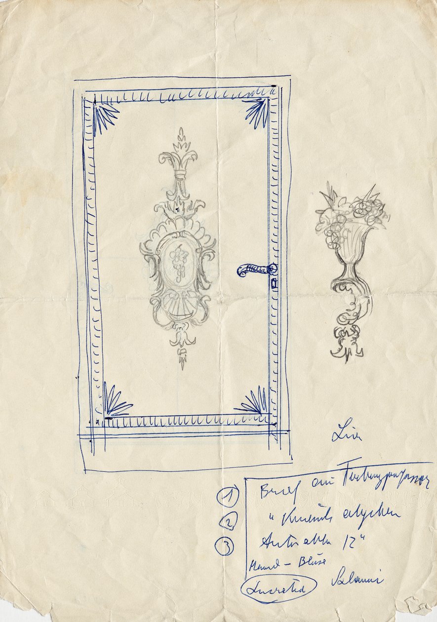 Esquisse pour une porte - Franz von Matsch