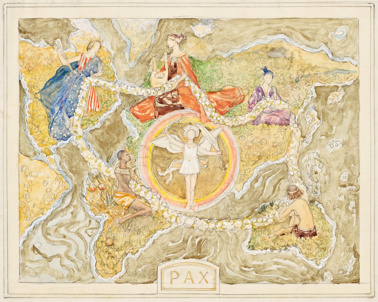 Pax (projet pour une tapisserie ) - Franz von Matsch