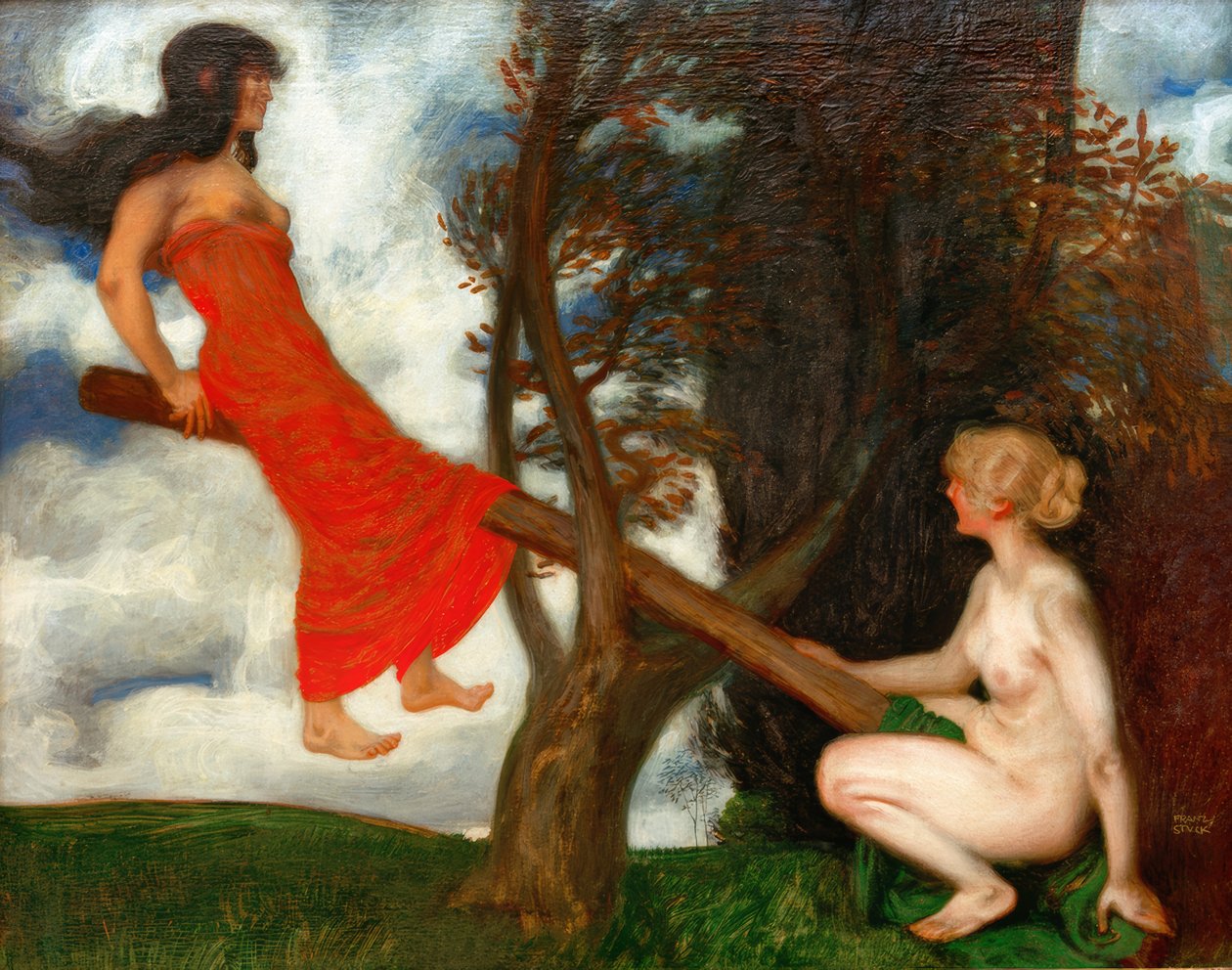La balançoire - Franz von Stuck