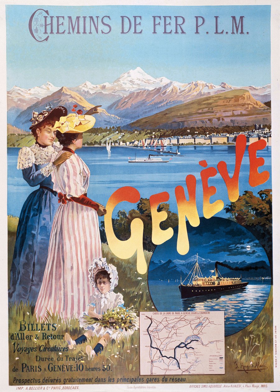 Affiche de la compagnie ferroviaire PLM, France - Frédéric Alexianu