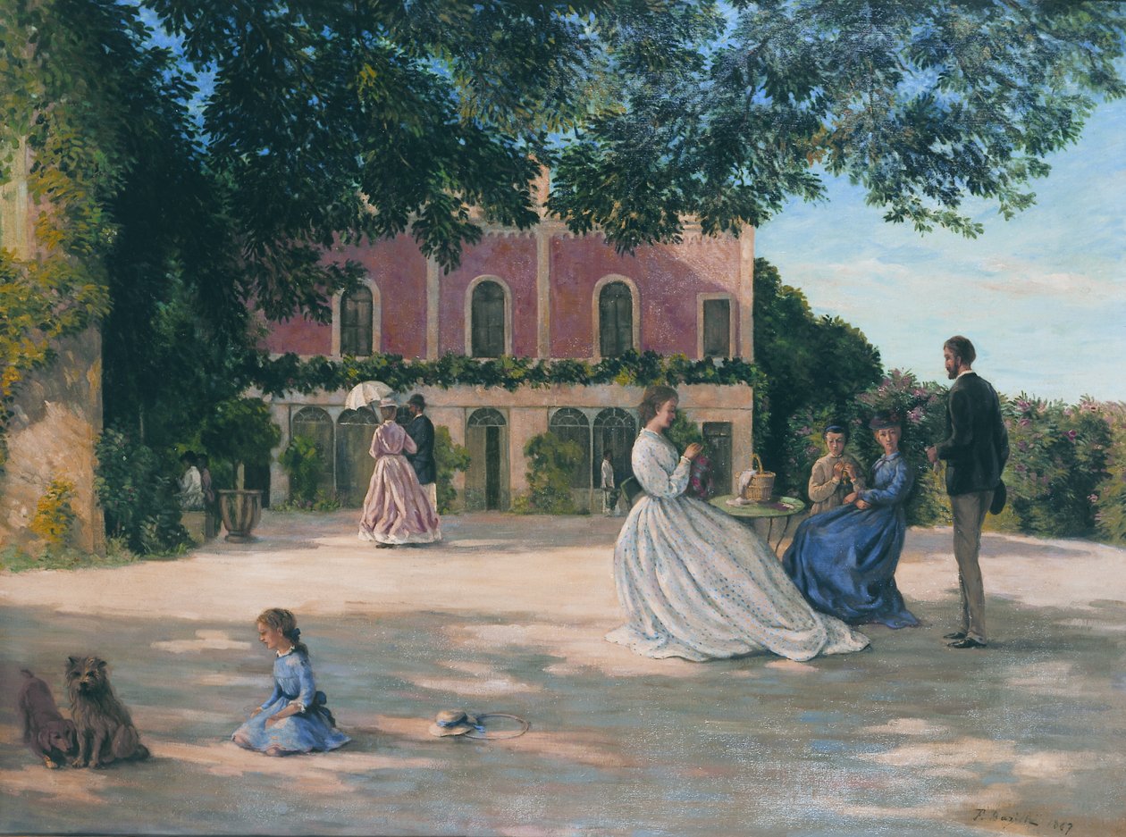 French: La Terrasse de Méric - Frédéric Bazille