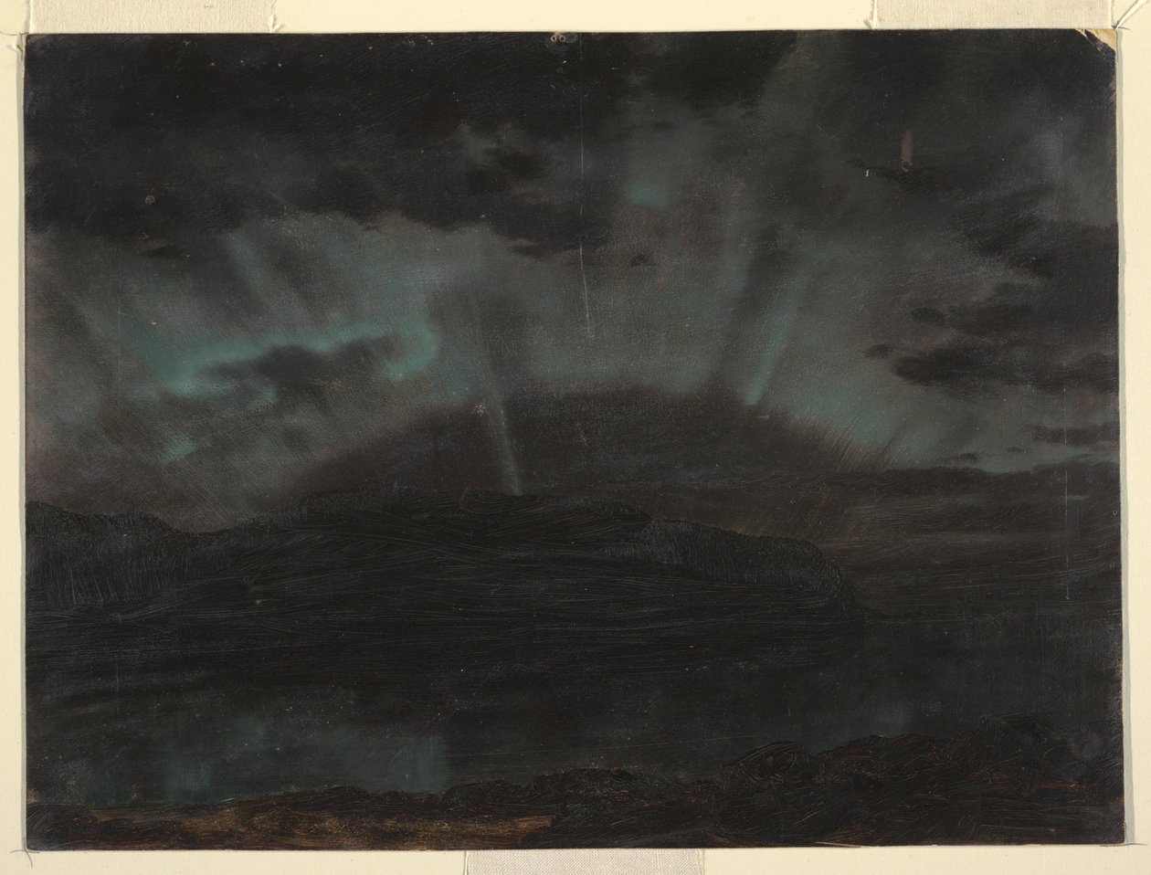 Aurore boréale, île du Mont Désert, depuis Bar Harbor, Maine, septembre 1860 - Frederic Edwin Church