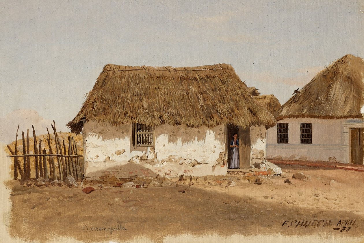 Colombie, Barranquilla, deux maisons - Frederic Edwin Church