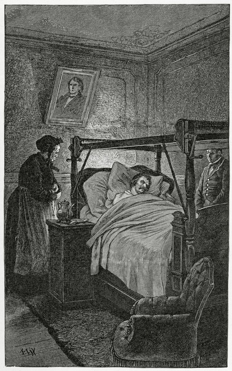 Mort de Balzac - illustration de Choses vues, XIXe siècle - Frederic Theodore Lix