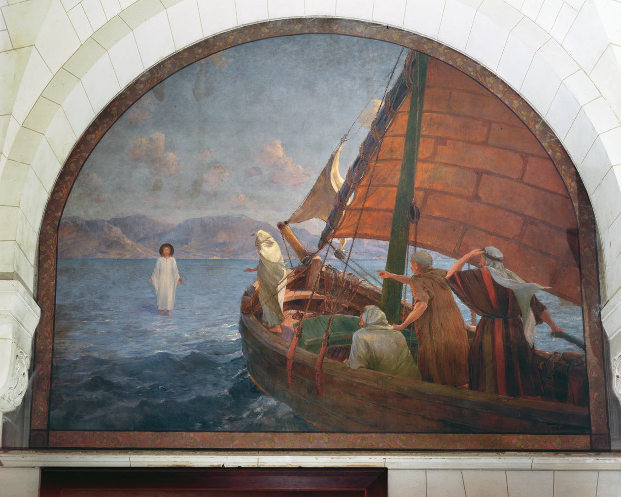 Christ marchant sur l