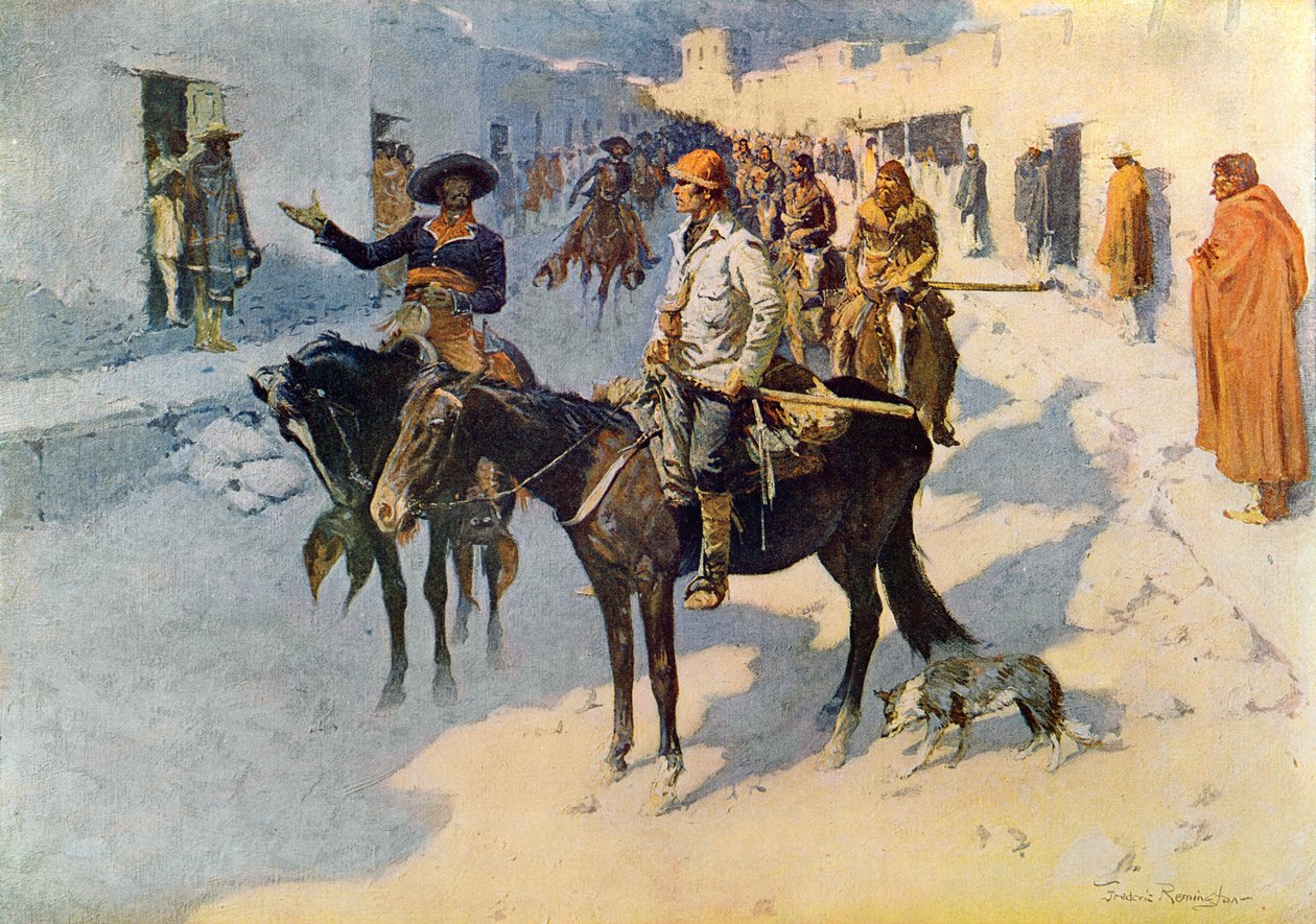 Zebulon Pike entrant à Santa Fe, illustration publiée dans 