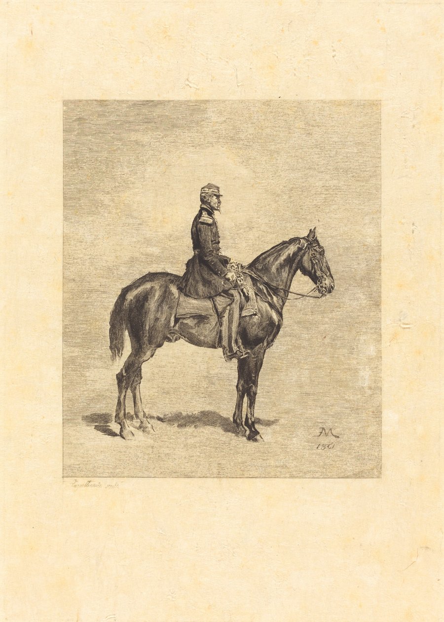 Cavalier - Frederic Auguste La Guillermie after Jean Louis Ernest Meissonier