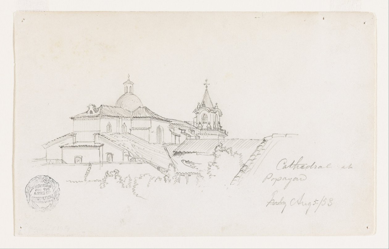 Cathédrale de Popayan, Colombie - Frederic Edwin Church