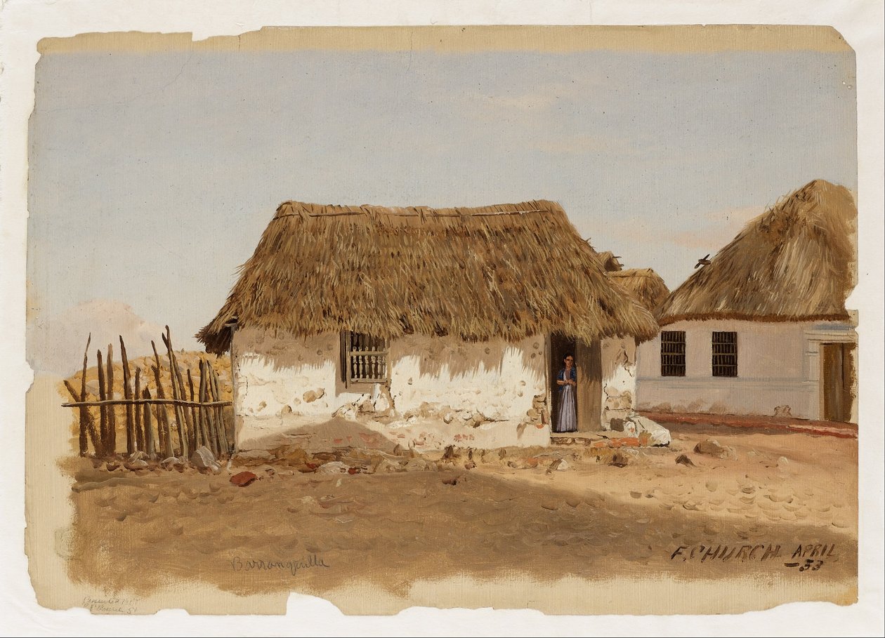 Colombie, Barranquilla, Deux maisons - Frederic Edwin Church