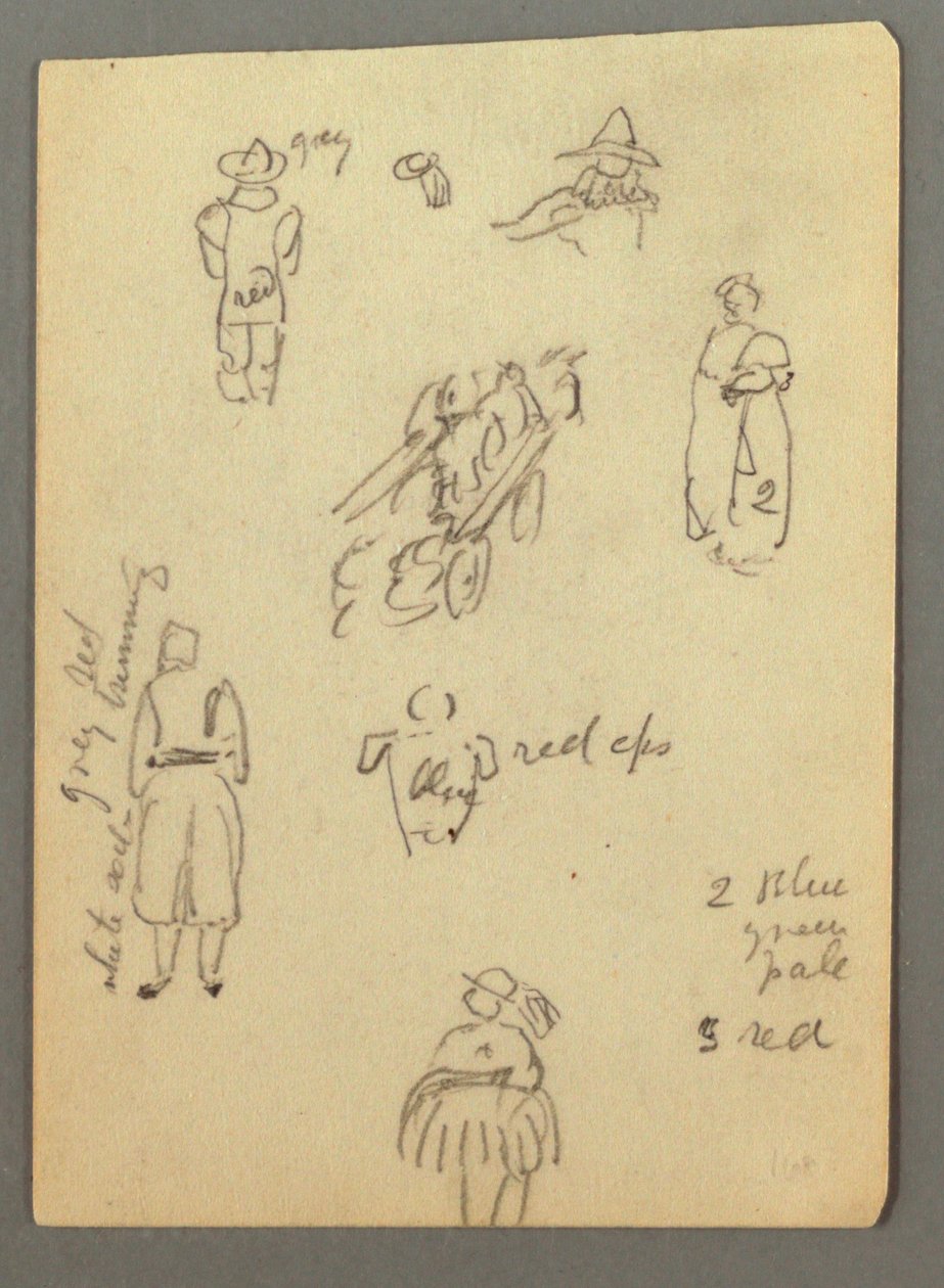 Dessin, charrette, études de figures, peut-être 1868 - Frederic Edwin Church