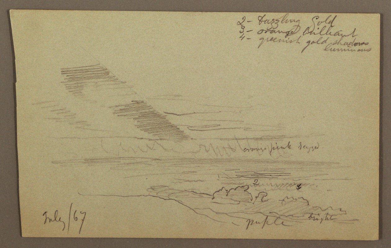 Dessin, ciel nuageux, 1867 - Frederic Edwin Church