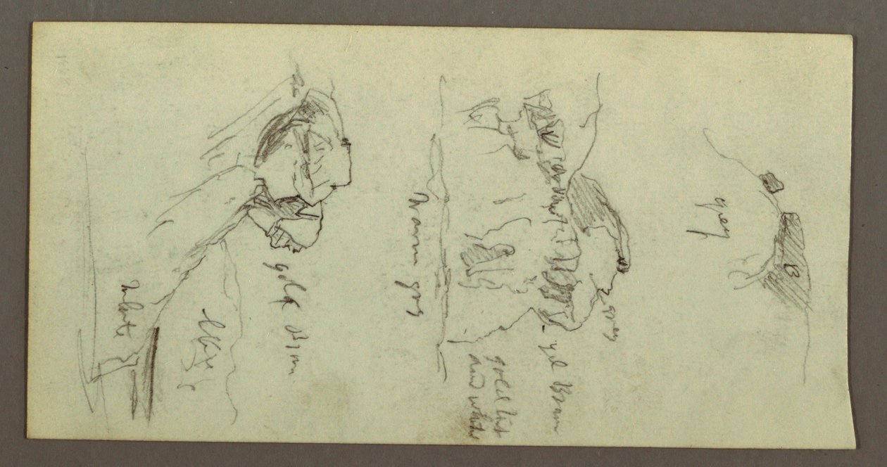 Dessin, sommets et pentes, peut-être 1868 - Frederic Edwin Church