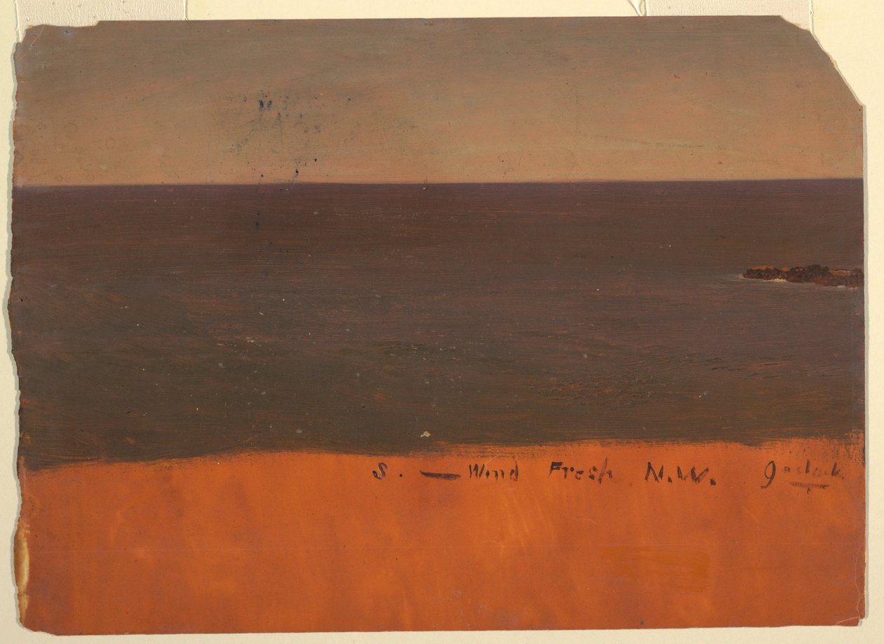 Dessin, côte du Maine, vers 1850 - Frederic Edwin Church