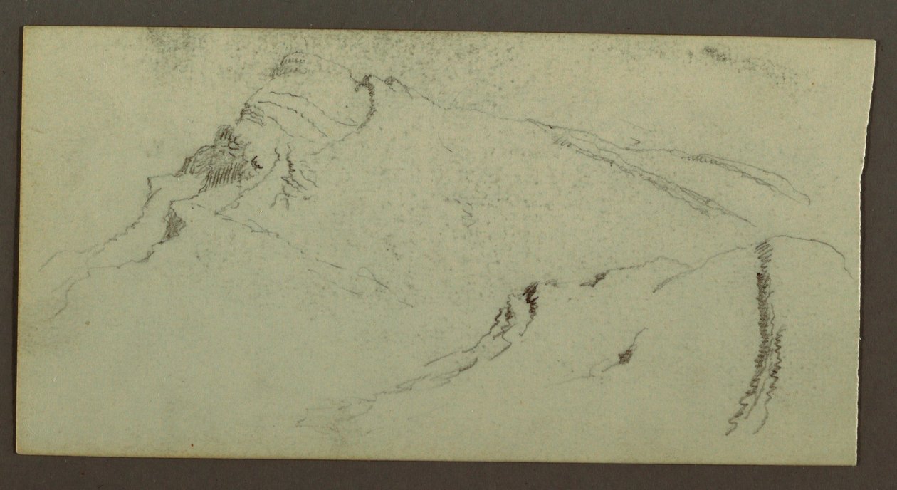 Dessin, pics montagneux, peut-être 1868 - Frederic Edwin Church