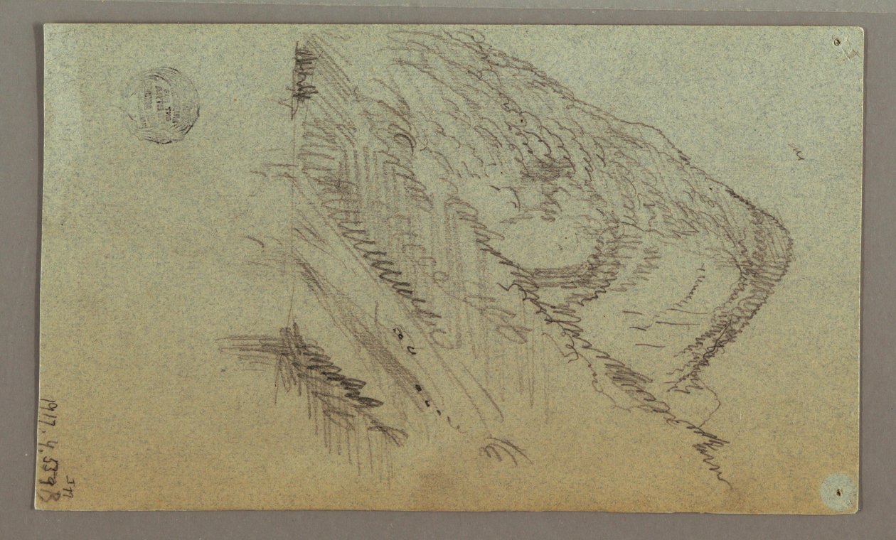 Dessin, vallée de la montagne, peut-être 1868 - Frederic Edwin Church