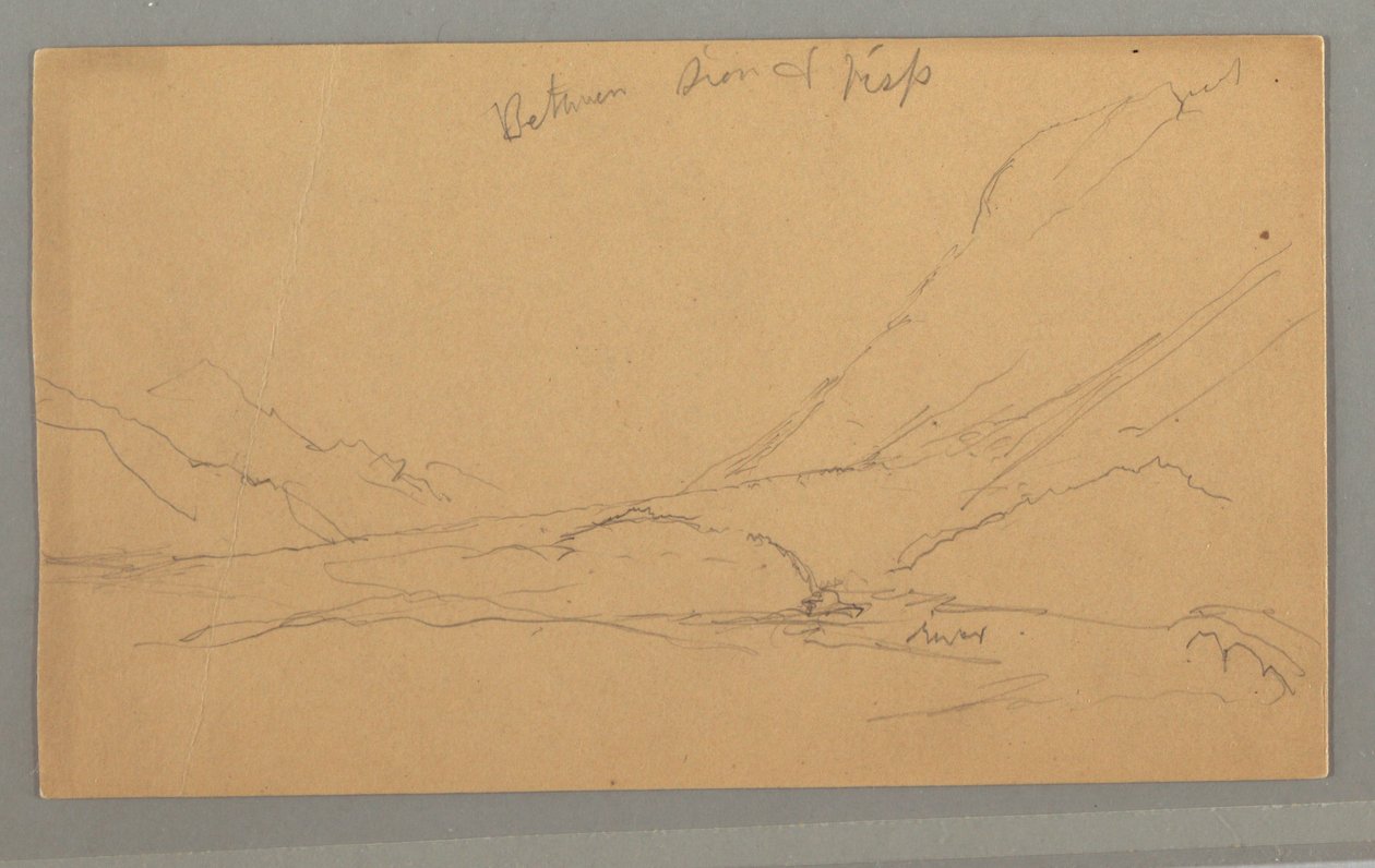 Dessin, Vallée de Vallais, peut-être 1868 - Frederic Edwin Church