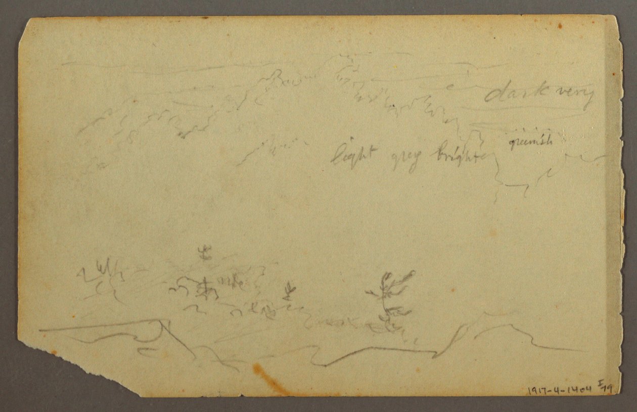 Dessin, Paysage boisé, 1844 - Frederic Edwin Church