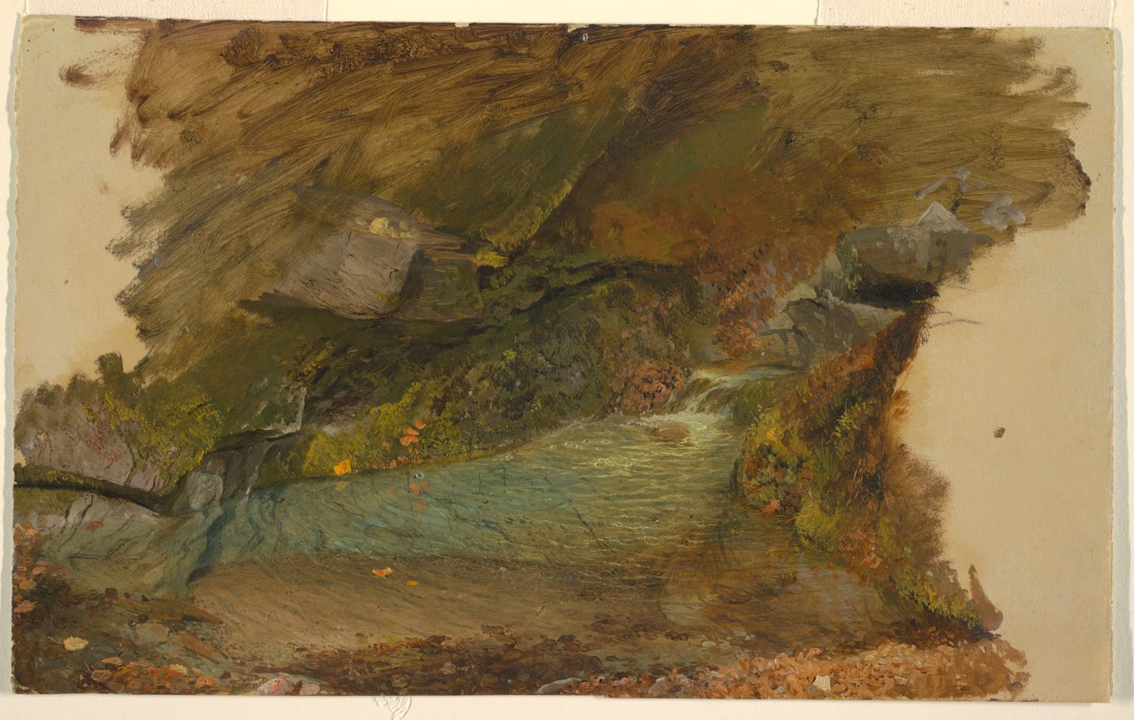 Dessin, ruisseau de forêt, 1850-60 - Frederic Edwin Church