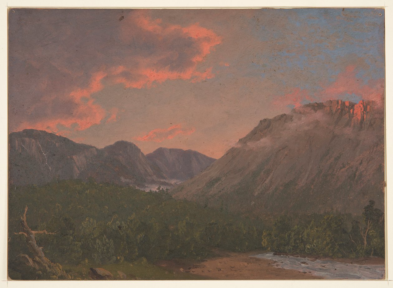 Paysage de montagne au coucher du soleil - Frederic Edwin Church