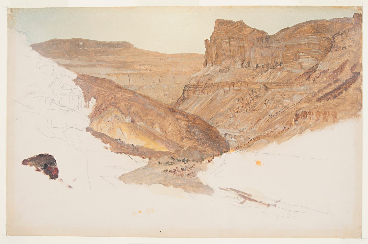 Ruisseau de montagne, vallée du Yémen, Palestine - Frederic Edwin Church
