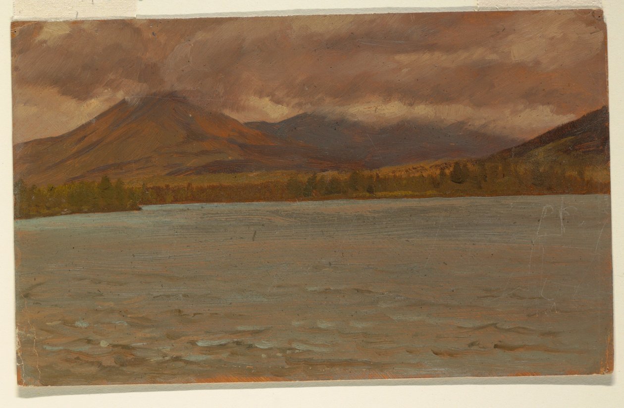 Mont Katahdin depuis le lac Katahdin - Frederic Edwin Church