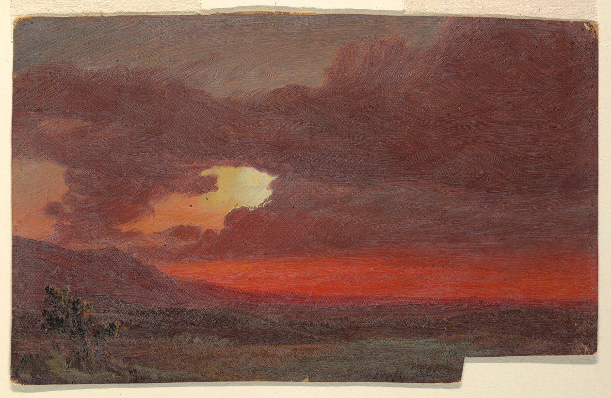 Coucher de soleil, Hudson, New York - Frederic Edwin Church