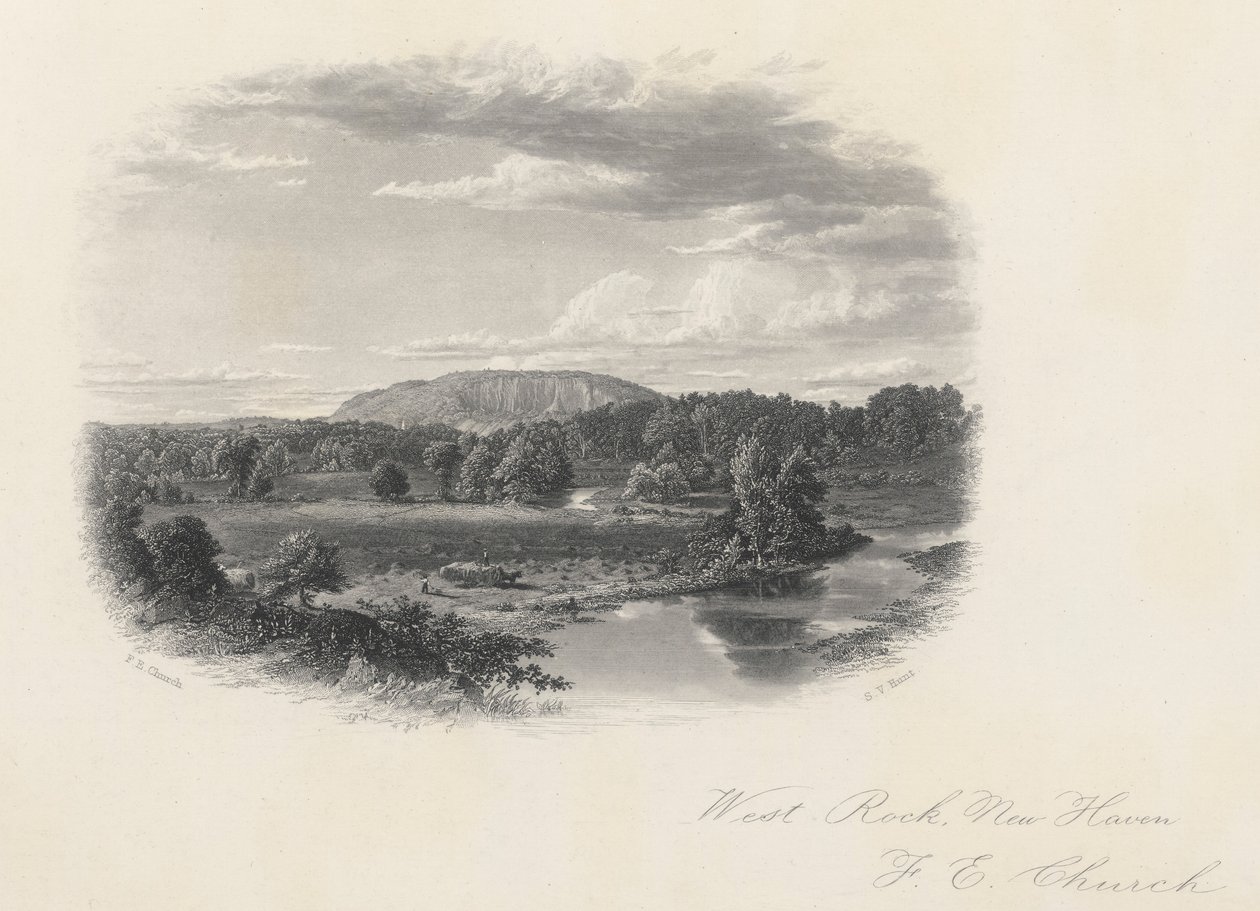 West Rock, New Haven - Frederic Edwin Church