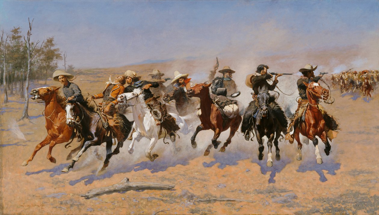 Une course au bois - Frederic Remington