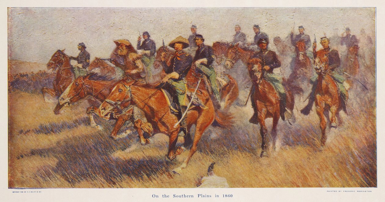 Sur les plaines du sud en 1860, pub.1909 - Frederic Remington