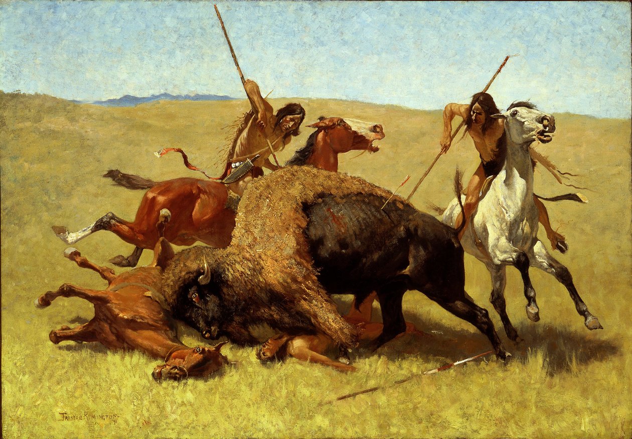 La chasse au buffle - Frederic Remington