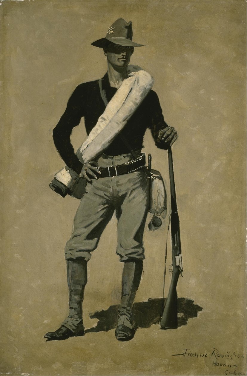 U. Soldat américain, guerre hispano-américaine - Frederic Remington
