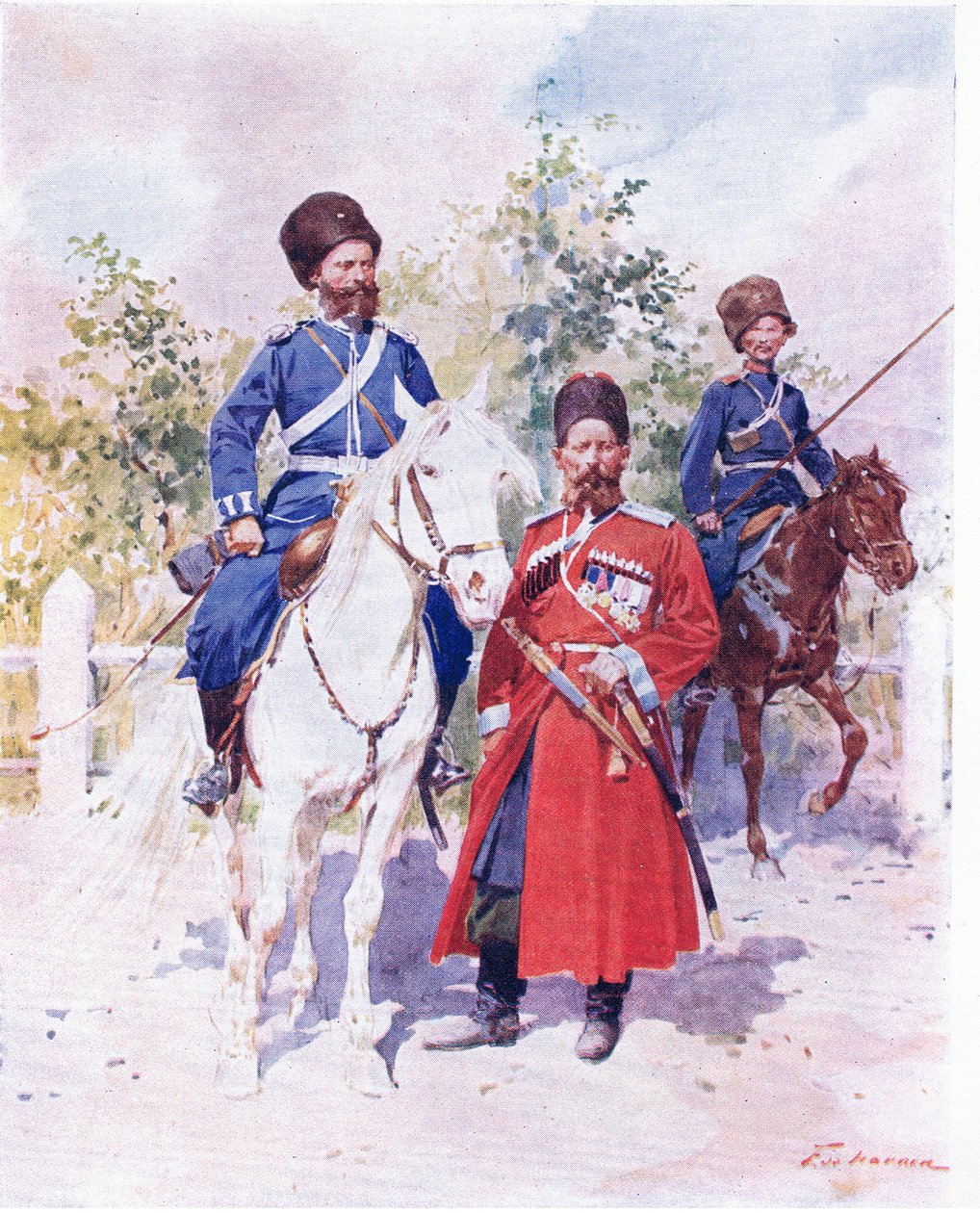 Soldats russes vers 1900 - Frederic de Haenen