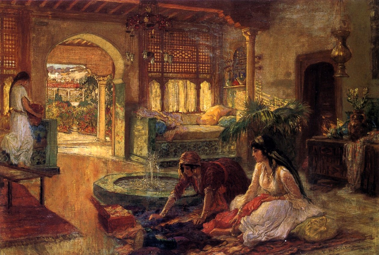 Un intérieur oriental, 1900 - Frederick Arthur Bridgman