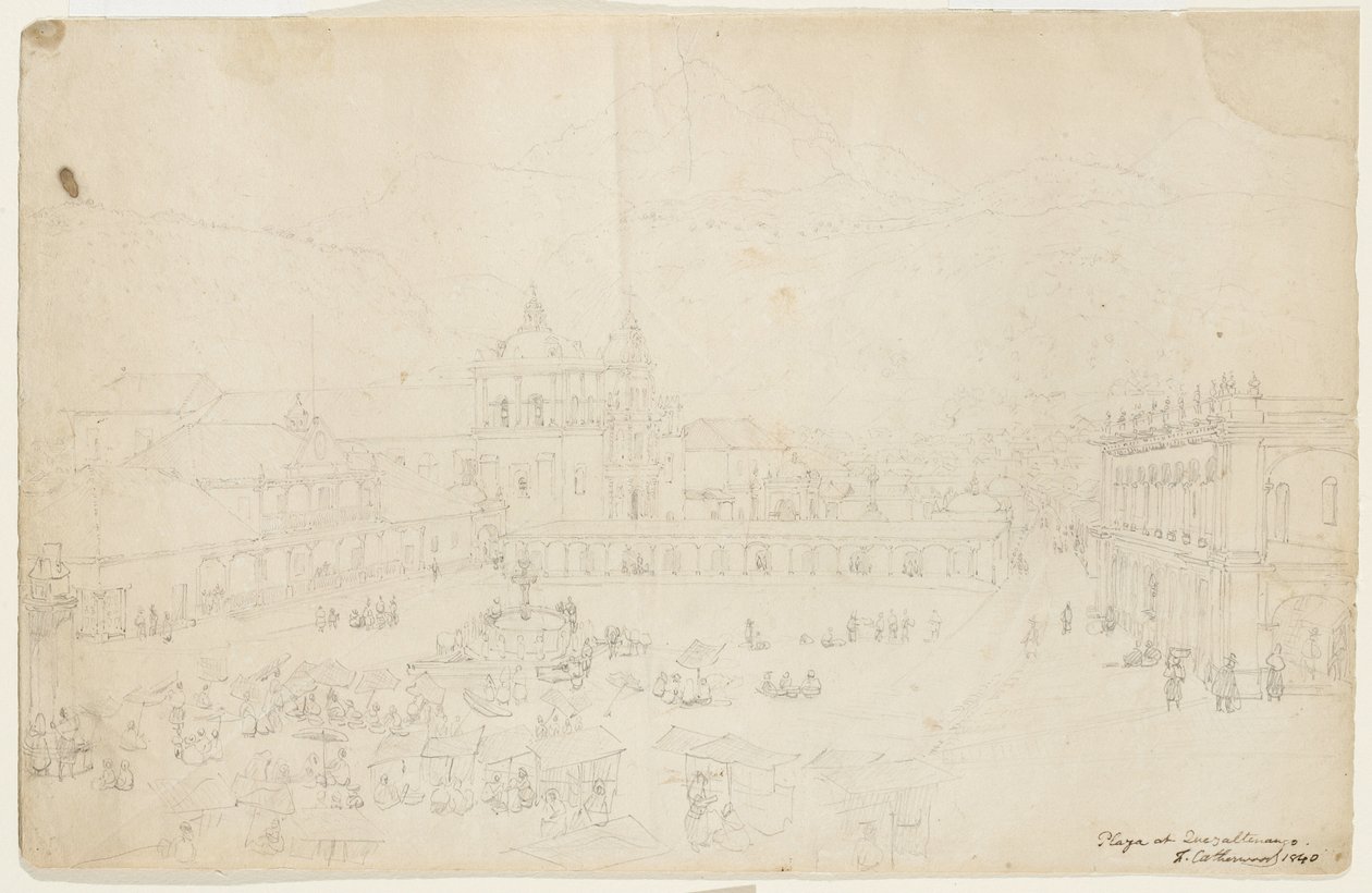 Place à Quezaltenango, 1840 - Frederick Catherwood