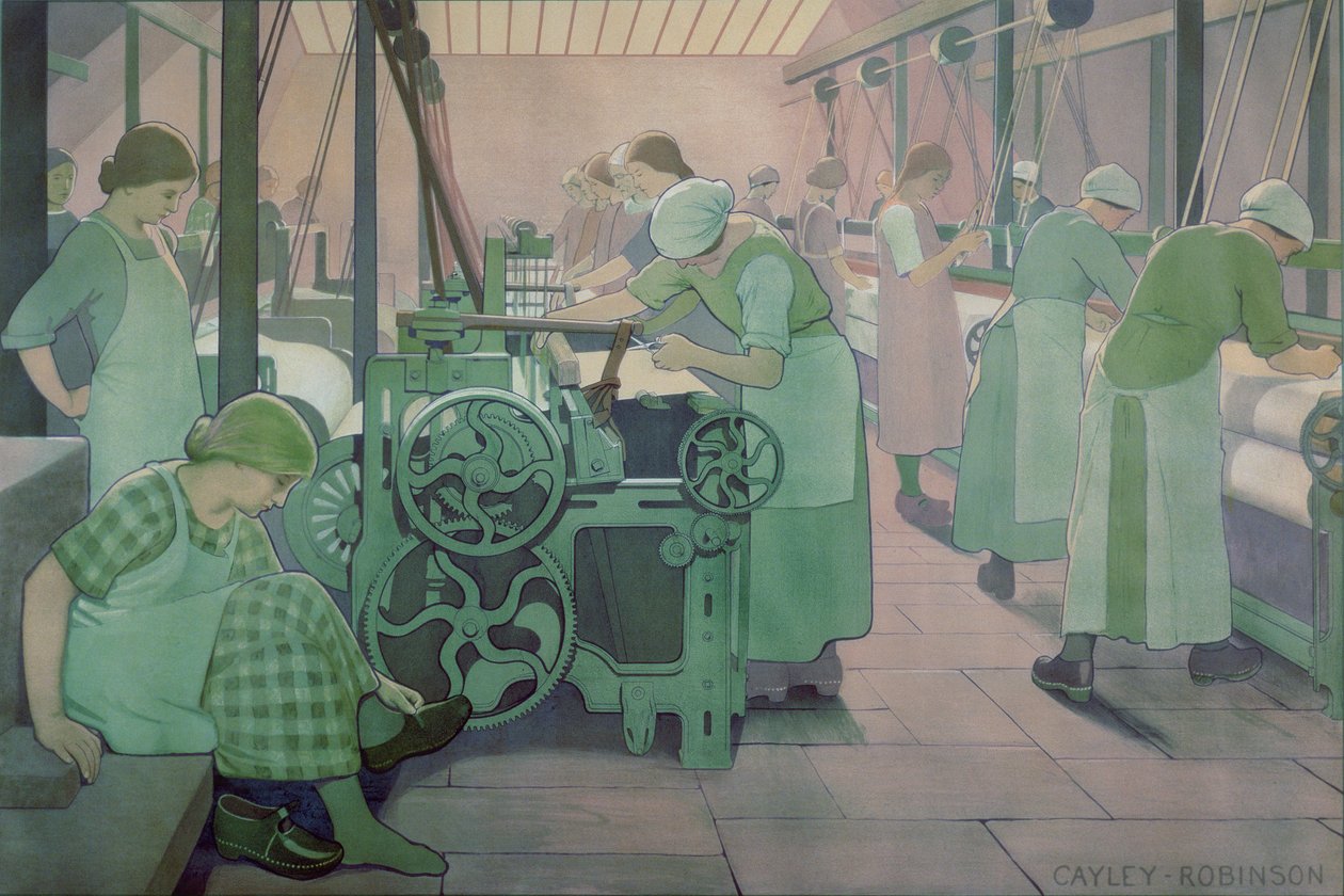 Industries britanniques - Coton, c.19234 (Affiche LMS) - Frederick Cayley Robinson
