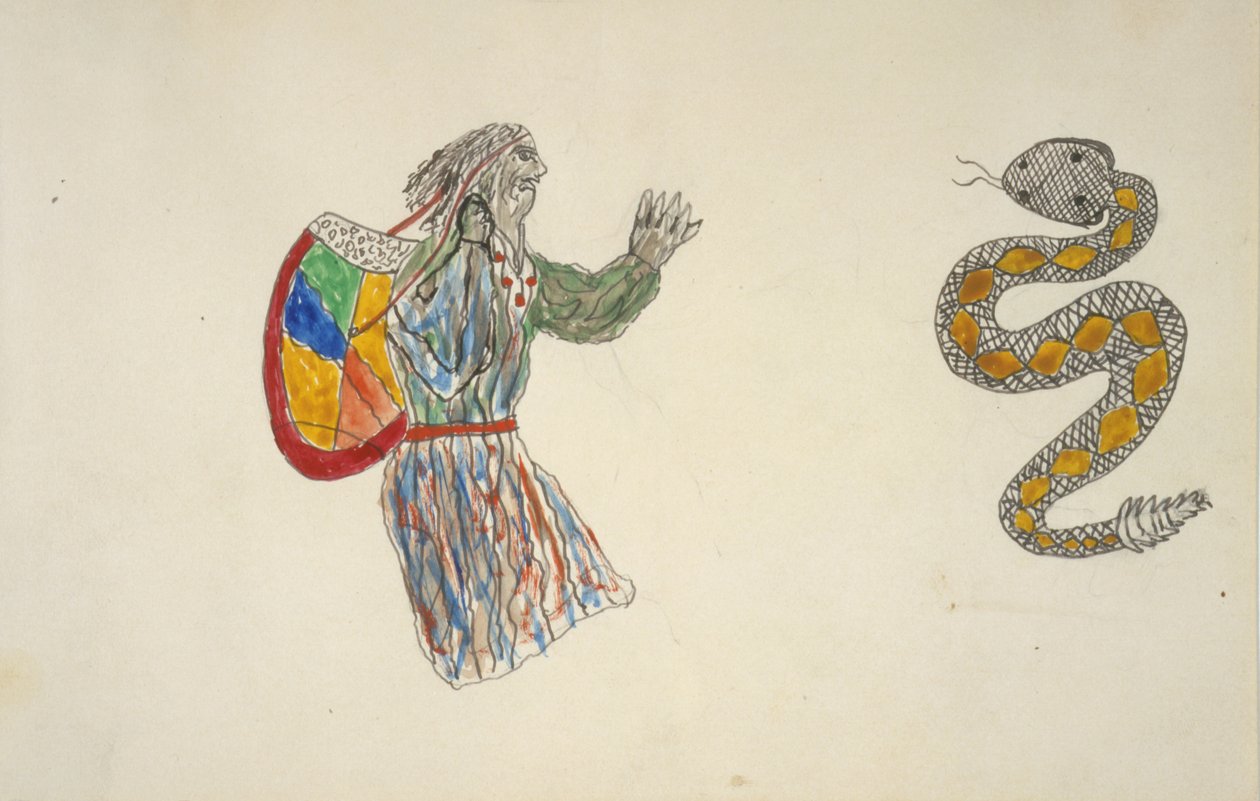 Homme et serpent - Frederick Gokliz
