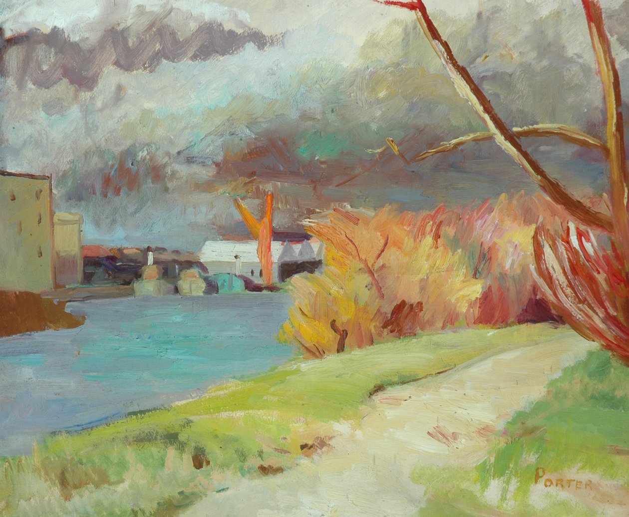 La rivière à Kew - Frederick James Porter