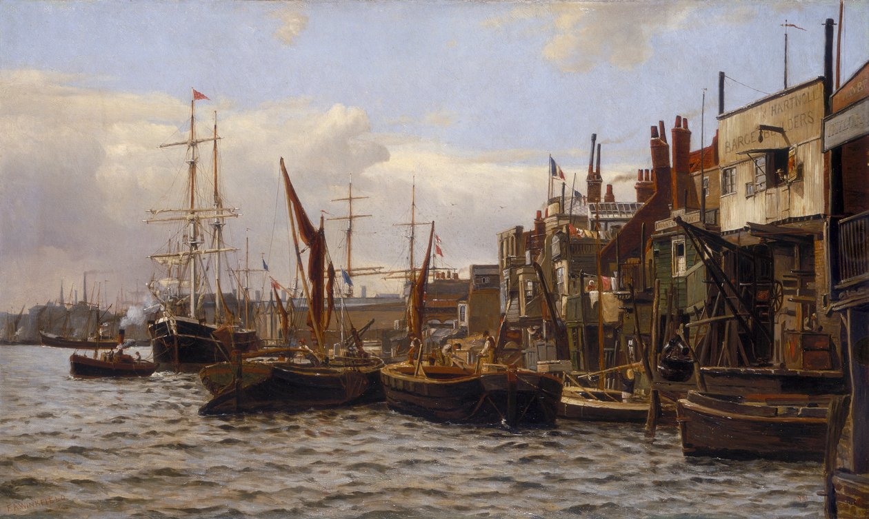 La Rivière à Limehouse, vers 1890 - Frederick A Winkfield