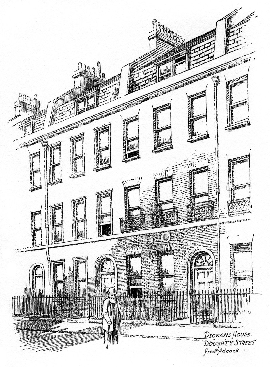 Maison de Dickens, 48 Doughty Street, Londres, 1912 - Frederick Adcock